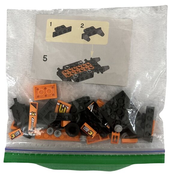 LEGO 8304 Tiny Turbos Racers Smokin Slickster Racer Orange Car Complete Manual - Picture 2 of 2
